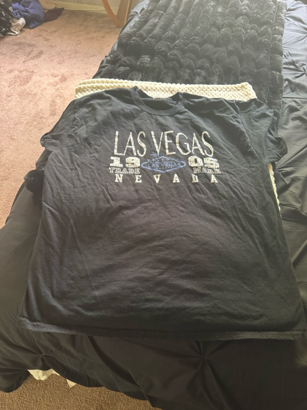 Gildan Black Las Vegas Nevada Graphic Short Sleeve Tee
